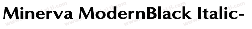 Minerva ModernBlack Italic字体转换